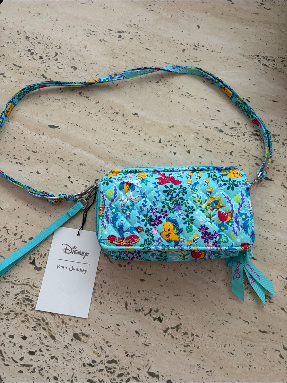 Vera Bradley RFID All in One Crossbody Ariel Floral Ditsy